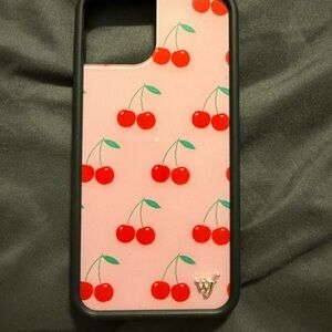 Pink Cherries Wildflower iPhone 14 Case